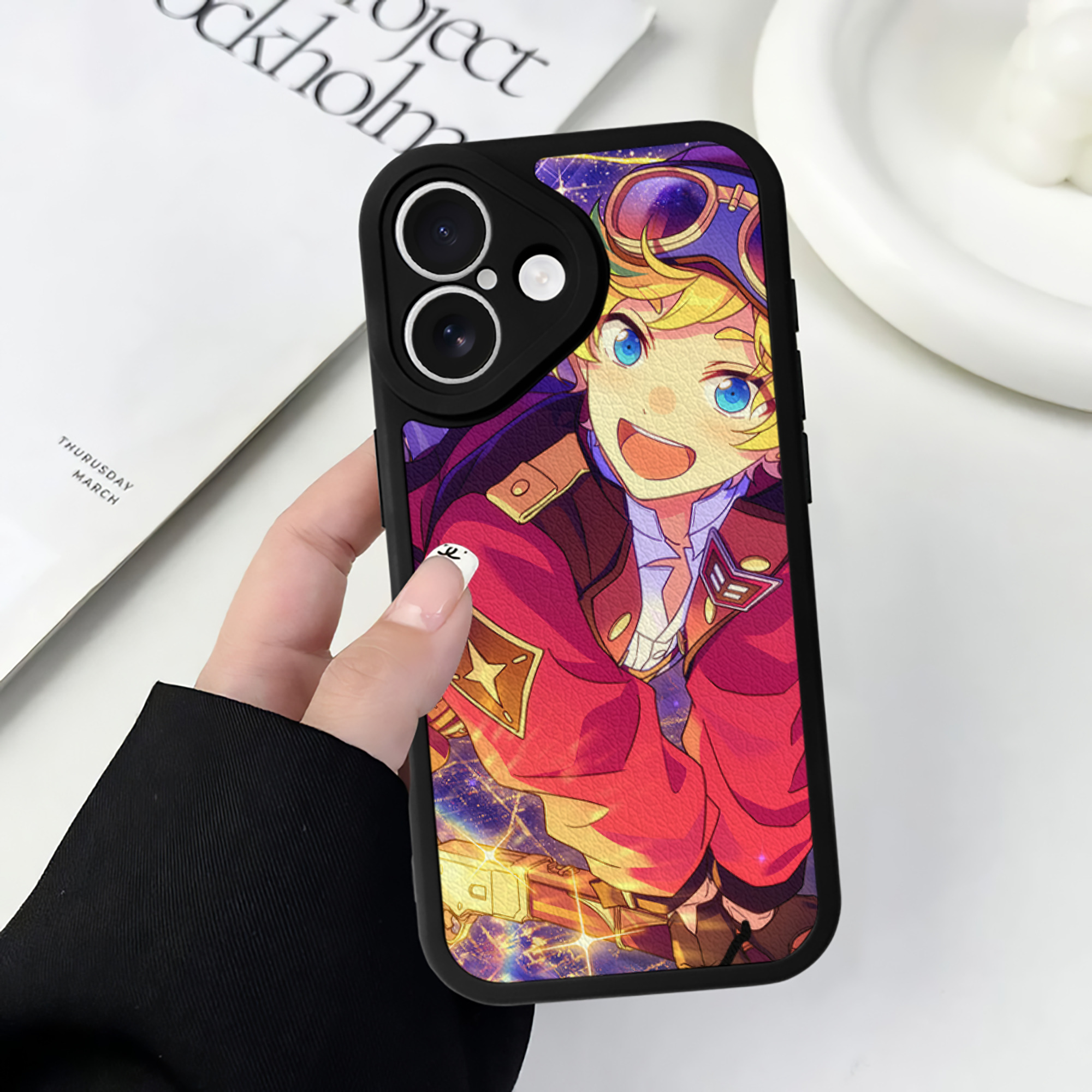 （画像用） あんさんぶるスターズ! Ensemble Stars 【iPhone 16シリーズ対応】シリコンスマホケース（レザー調） 材質：シリコン